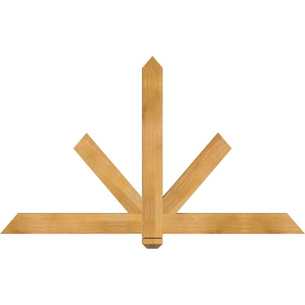 Ekena Millwork Kennewick Rough Sawn Timber Gable Bracket, Western Red Cedar, 60"W x 35"H x 2"D x 4"F, 14/12 Pitch GBW060X35X0204KEN00RWR - main
